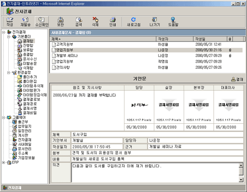 intranet21XP그룹웨어(1차) / 웹애플리케이션 전자결재